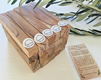 10 PREMIUM QUALITY ~ Bethlehem / Holy Land FIGURED Olive Wood Pen turning Blanks