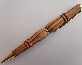 Handgemachter Stift handgefertigt aus Bethlehem Olivenholz Kugelschreiber