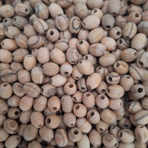 Holyland olive wood UNPOLISHED / UNTREATED beads .Various Sizes and Quantity /premium quality olivewood /Choose size and Quantity image 2