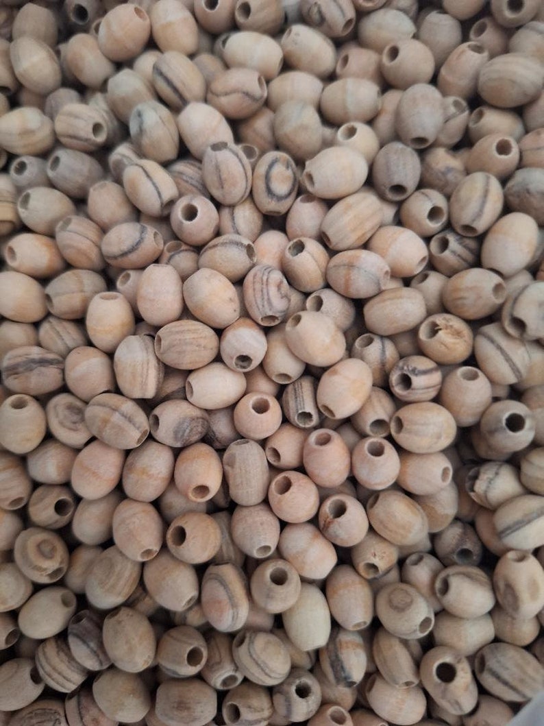 Holyland olive wood UNPOLISHED / UNTREATED beads .Various Sizes and Quantity /premium quality olivewood /Choose size and Quantity image 2