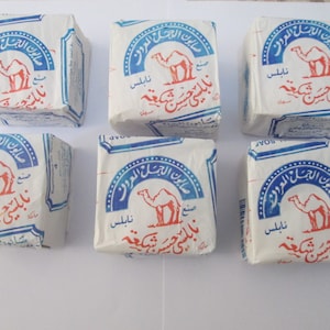 3 X Oryginalne mydła w kostce Al Jamal. Wykonane z oliwy z oliwek z pierwszego tłoczenia, tradycyjne 130 g do 150 g, Aljamal Nablus