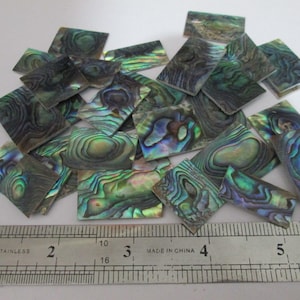 Green Paua Abalone Shell Inlay Blanks: Mosaic Art Supplies