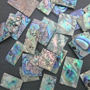 2 Oz Green Paua Abalone Shell Blanks, Inlay Material Premium. 0.06 ...