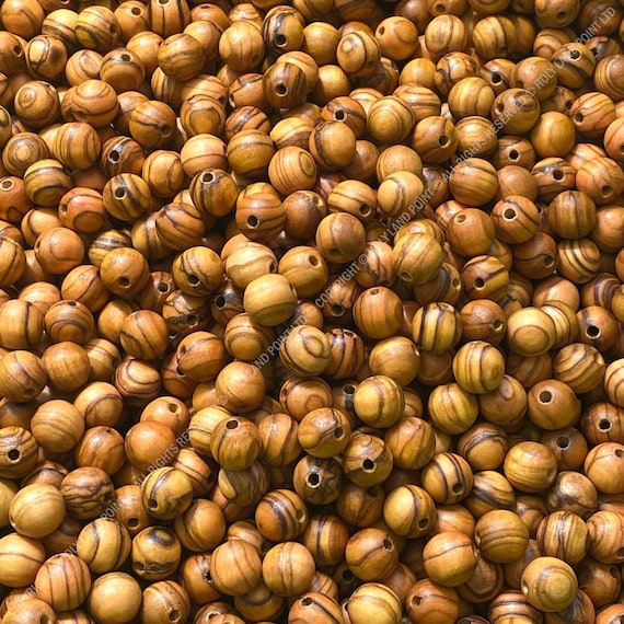 BETHLEHEM Olive Wood Beads - Unique Round Beads from the Holy Land