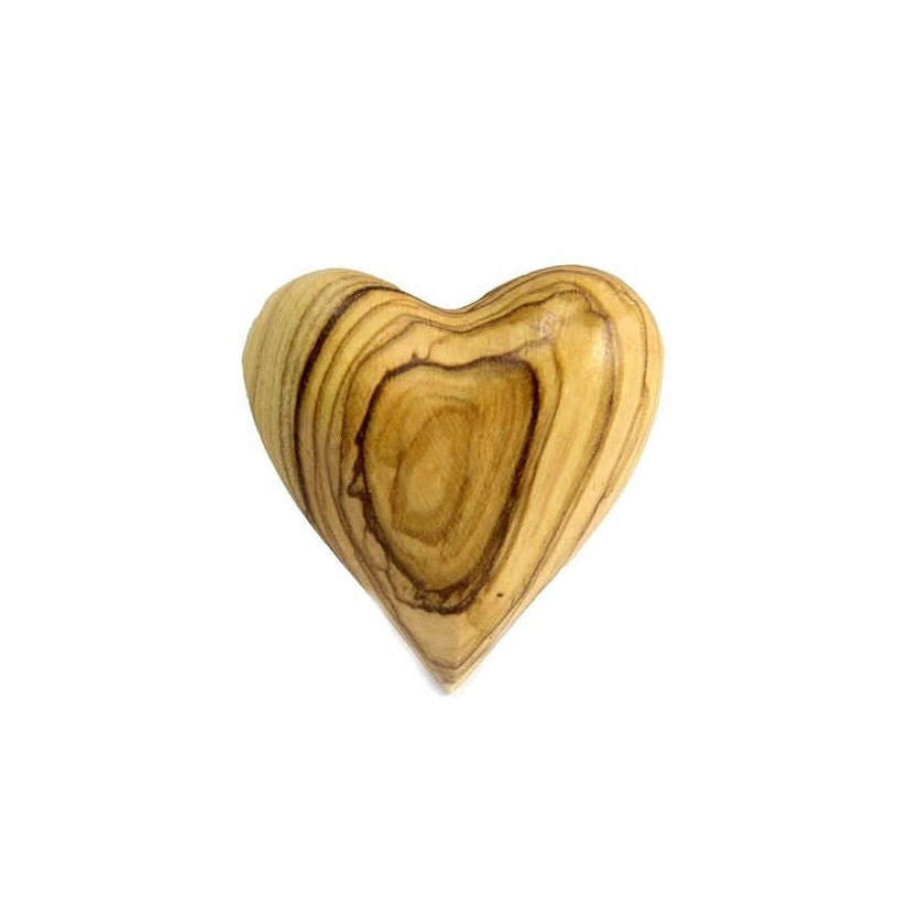 Hand Carved Bethlehem Olive Wood Hearts IHoly Land Crafts Olive Wood ...