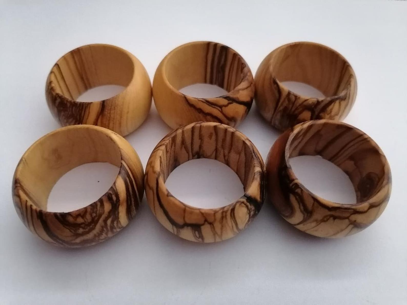 BETHLEHEM Olive Wood Napkin Rings Around 1 6/8 in Etsy
