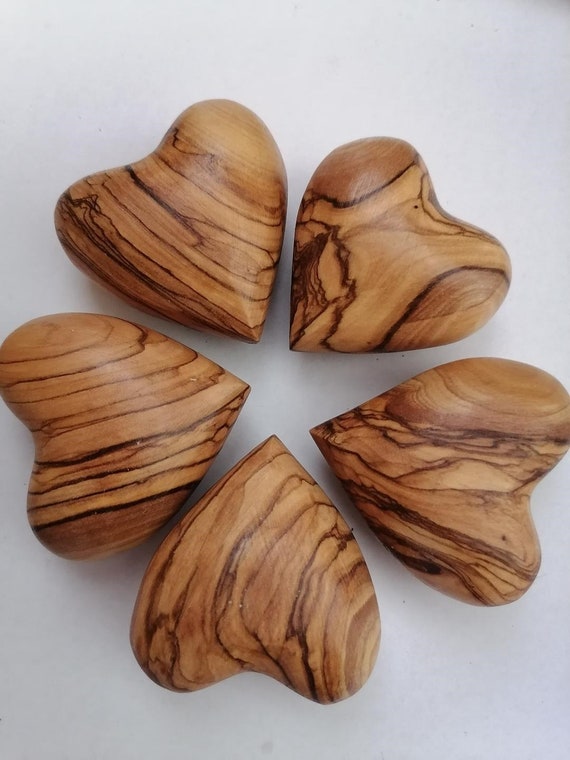 Olive Wood Hearts
