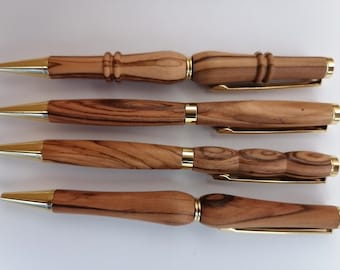 Handmade pen handcrafted from Bethlehem Olive wood  Ballpoint ( choose your pen )