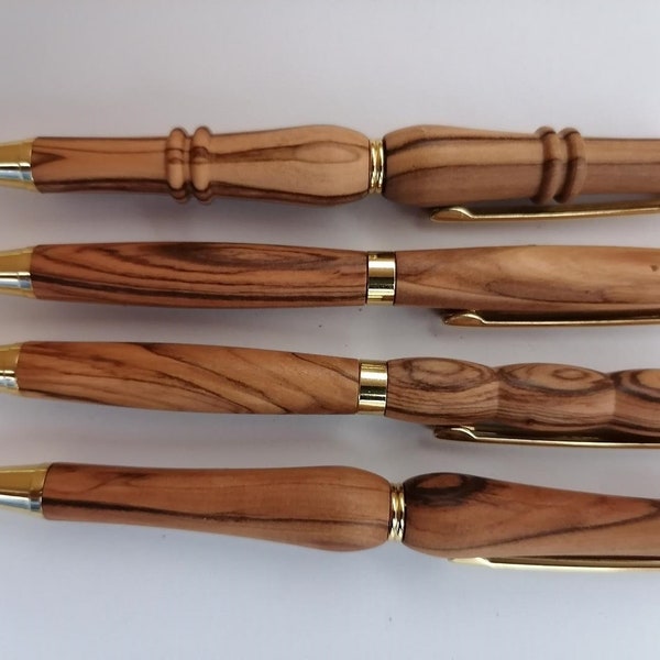 Handmade pen handcrafted from Bethlehem Olive wood  Ballpoint ( choose your pen )