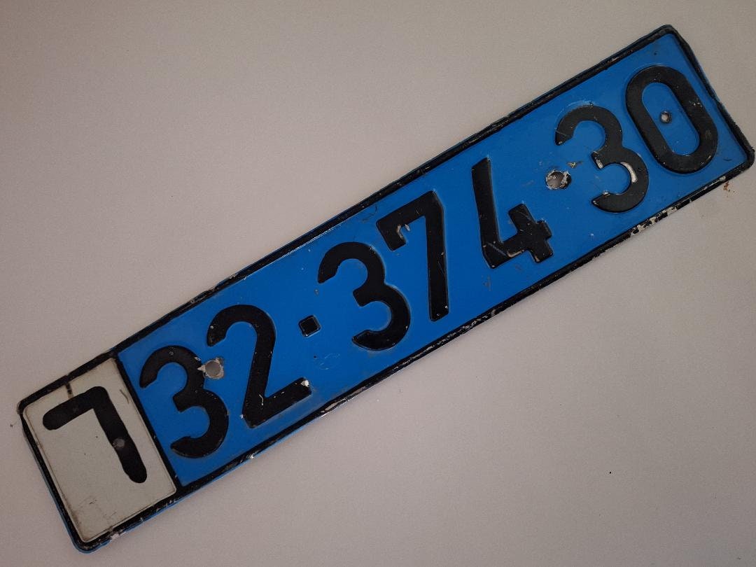 Vintage Palestinian License Plate / Super Rare/ Palestine / Etsy