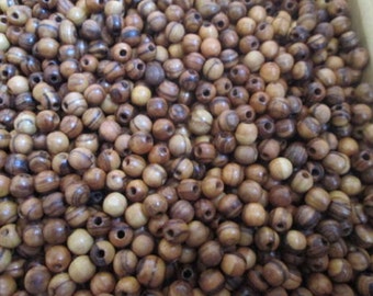 8mm Authentic BETHLEHEM Olive Wood Round Beads - Holy Land Jewelry Making