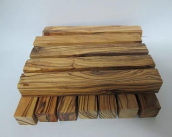 Bethlehem / Holy Land Olive Wood Thin Pen Blanks  , 13 Pcs