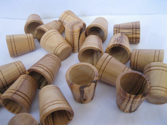 Wooden sewing Thimbles 12 Olive Wood Thimbles from Bethlehem/ Holy Land . 