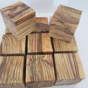 5 pcs Bethlehem . Highly Figured . OLIVE WOOD Bottle Stoppers . Turning Blanks  2 X 2 X 2 inch each