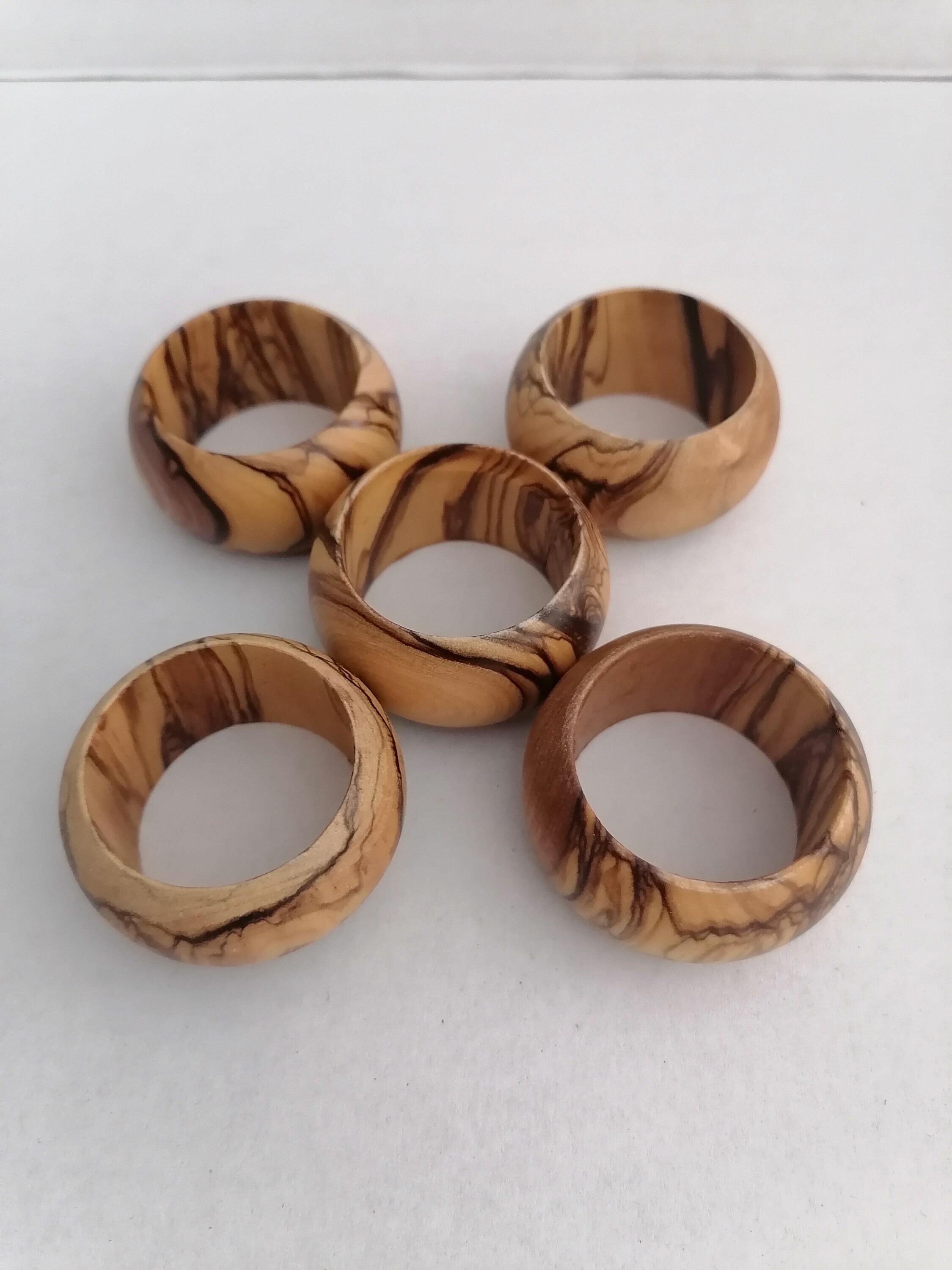 BETHLEHEM Olive Wood Napkin Rings around 1 6/8 in Etsy