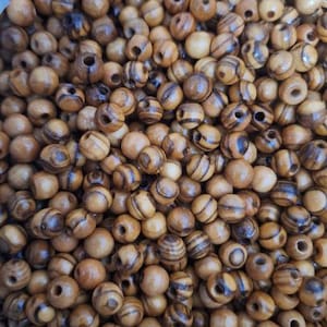 8mm Authentic BETHLEHEM Olive Wood Round Beads - Holy Land Jewelry Making