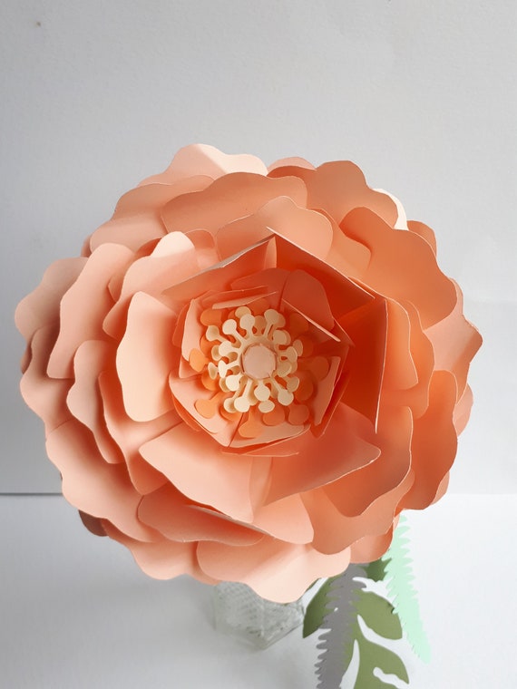 Paper Flower Bouquet Paper Peony Wedding Flowers Alternative Etsy
