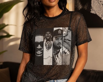 Chris Brown & Usher Concert Sheer Mesh Graphic Shirt | Raymond and Brown Tour Mesh Top | Tour Inspired Outfit | QUICK SHIP