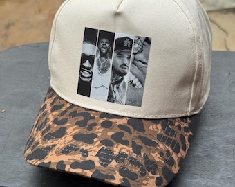 Chris Brown and Usher Leopard/Cheetah Print  Snap Back Hat | R&B Tour Concert Hat | QUICK SHIP