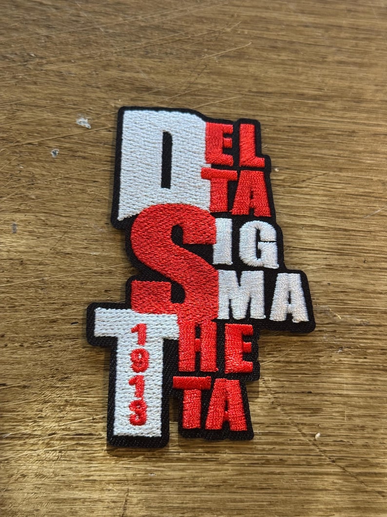 Small Delta Sigma Theta DST Inspired Iron-on Patches | 1913 Patches ...