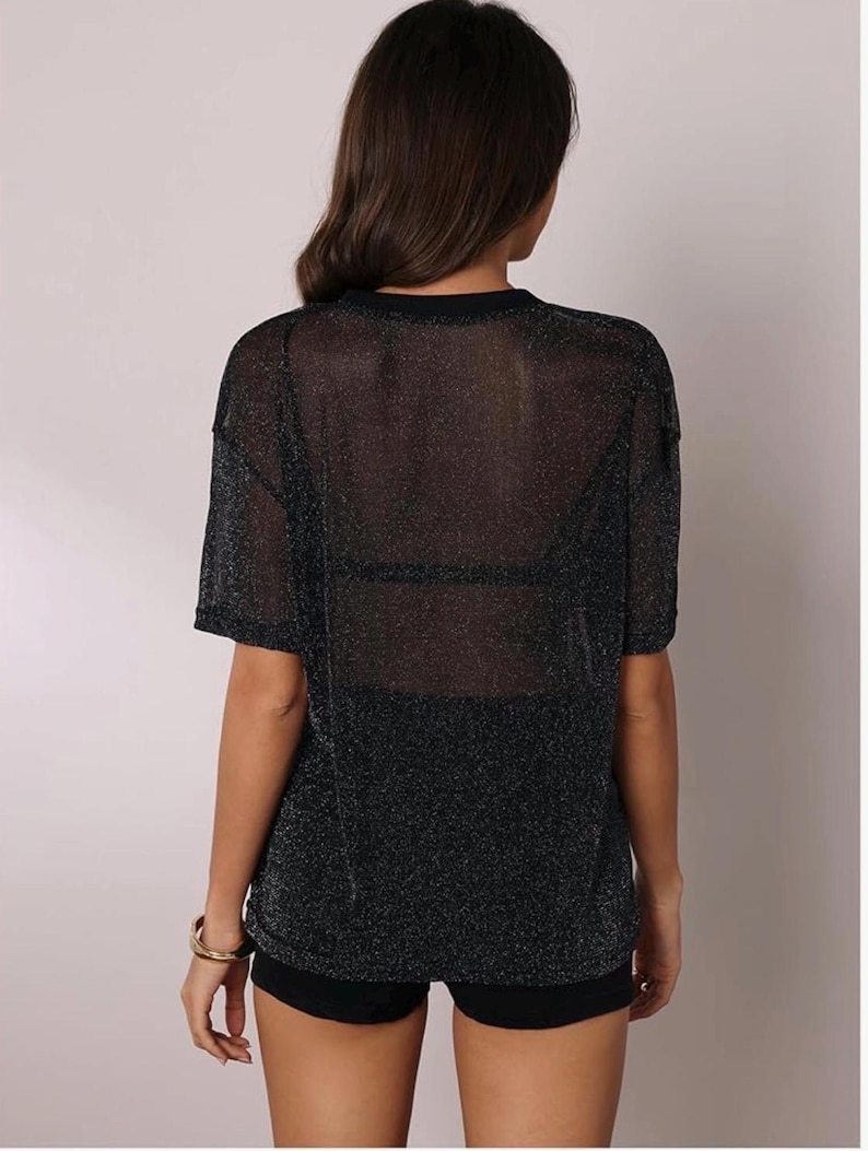 Chris Brown & Usher Concert Sheer Mesh Graphic Shirt | Raymond and Brown Tour Mesh Top | Tour Inspired Outfit | QUICK SHIP afbeelding 3