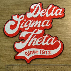 Large Embroidered Iron-On Patches | 1913 | Delta Sigma Theta | DST Inspired | Statement Fashion Patches | QUICK SHIP
