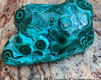 Rare Natural Malachite with Chrysocolla