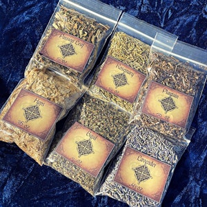 create your own 6 pack of herbs ~ ORGANIC sustainable dried herbs / resealable bags / choose your own herbs READ LISTING