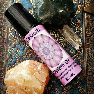 Chakra Oil, Crown, Spirituality, inner intuition, environmental harmony