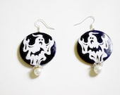 Ghost earrings Halloween ghost Halloween jewelry Halloween earrings Pumpkin earrings Festive earrings Handmade earrings Handmade jewelry