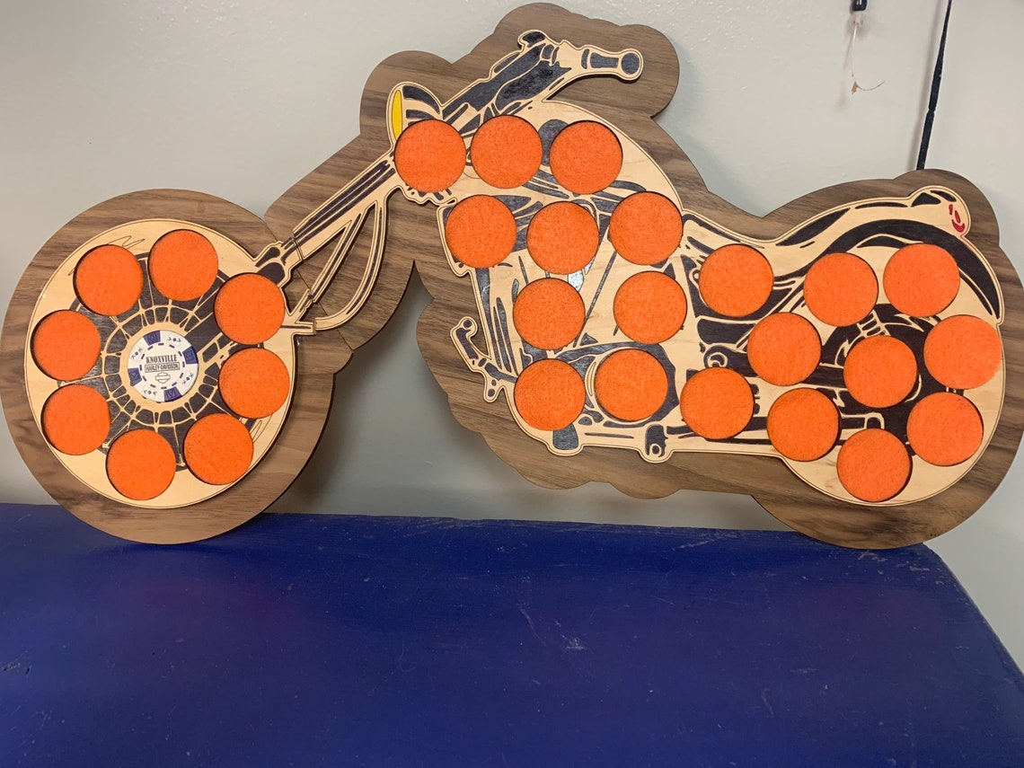 Poker Chip Display Motorcycle Shaped Etsy