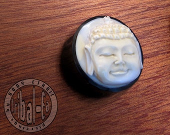 piercing plug bouddha thai buffalo bone and horn Tribal-Ear Body Ethnic plugs