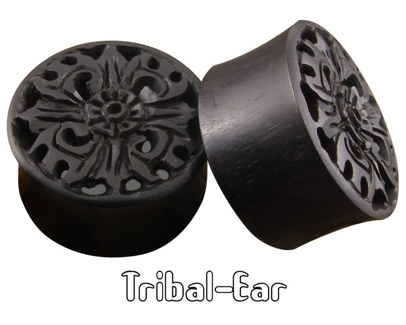 piercing plugs ebony balinesse plug Tribal-Ear Body Ethnic ear gauge