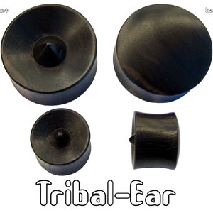 piercing plugs sound ebony wood Tribal-Ear Body Ethnic