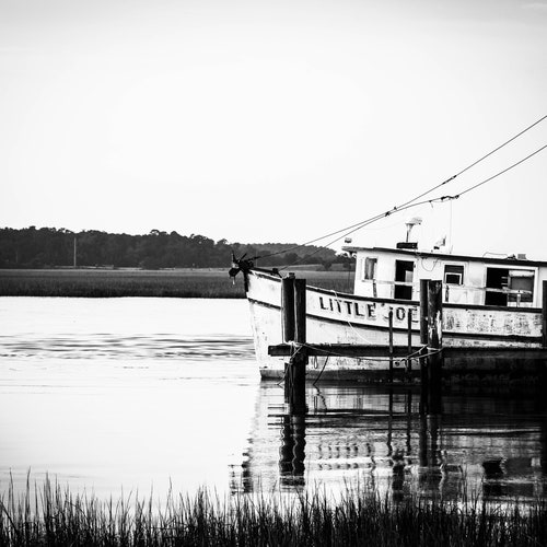 Beaufort South Carolina Nautical Photography Print Shrimp Boat Etsy