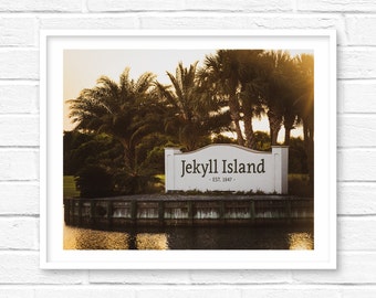 Jekyll island Georgia coastal Georgia Jekyll island wall décor sign art ocean print east coast Georgia coast