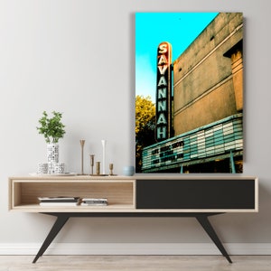 Savannah Georgia photography print sign art theater