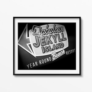 Jekyll island prints Jekyll island wall art photography print vintage coastal black and white print wall decor Beachy print vintage beach