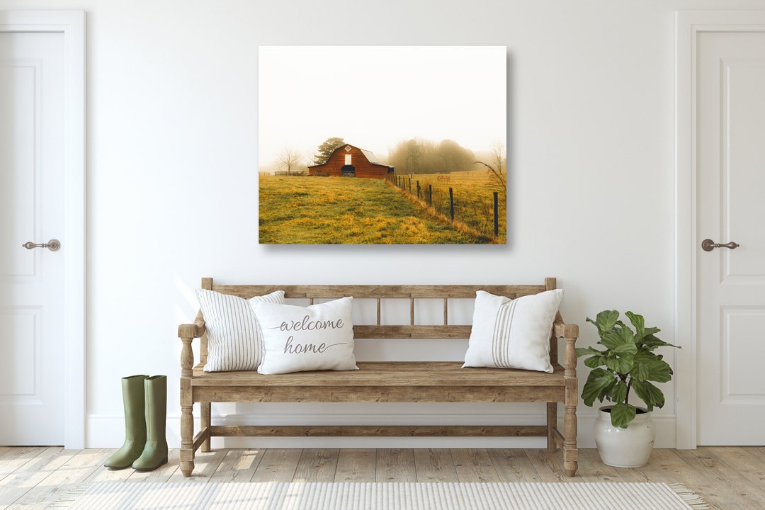 Farmhouse Decor, Farm House Wall Art, Barn Art, Canvas Print, Rustic