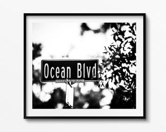 Ocean Blvd Coastal Georgia Print, Beach House Decor