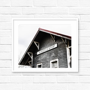 Train print, Train depot,  wall decor wall art, rustic Country decor, train depot, fried green Tomatoes  Georgia southern
