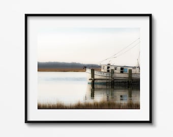 Coastal wall art east coast nautical wall décor Carolina Beaufort shrimp boat fisherman gift nautical beaufort south carolina Carolina wall