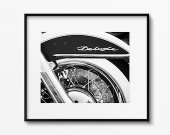 Harley Davidson Softail Deluxe Print, Motorcycle Garage Decor