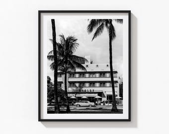 Miami print Miami wall art Miami Beach art print Miami black and white vintage Miami Art deco Miami black and white Miami MIMO miami Florida