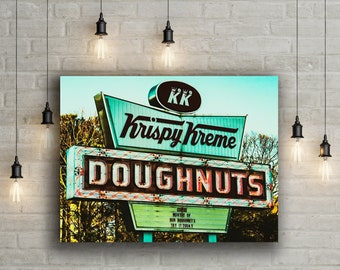 Atlanta Krispy Kreme Sign Photography Print, Ponce Doughnuts Kitchen Wall Art