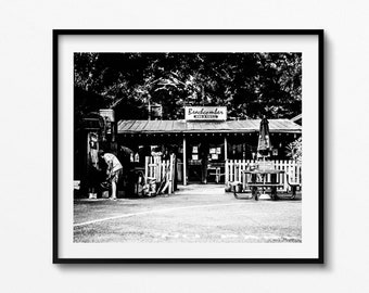 Beachcomber Grill, St Simons Island, Vintage Diner, Black and White Photography