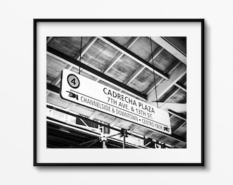 Ybor City Black & White Print: Tampa, Channelside Photo Art
