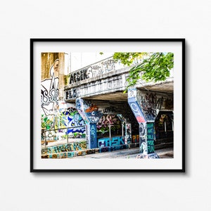 Atlanta graffiti wall art beltline architectural urban décor canvas Atlanta graffiti print Krog st tunnel Ponce city market midtown atlanta