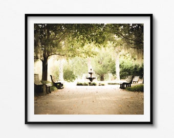 Beaufort South Carolina Photography, Southern Landscape Fountain Art