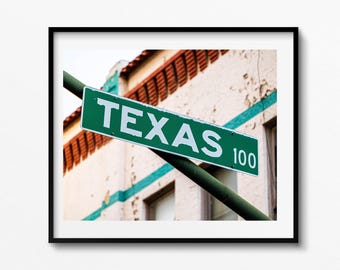 Texas sign photography art print